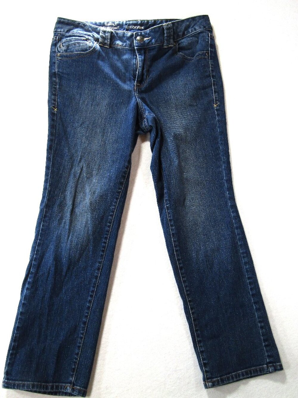 Lane Bryant Womens Jean Size 16 Petite Simply Straight High Rise Med Wash 100200